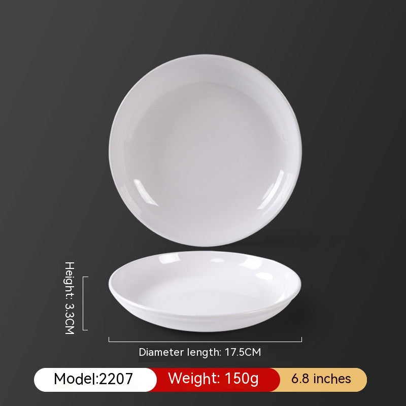 Melamine White Disc Restaurant For Restaurant And Commercial Use - Mubimart -  