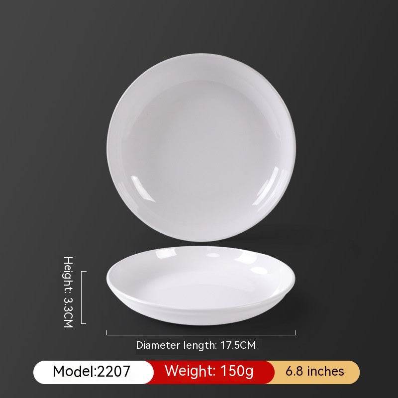 Melamine White Disc Restaurant For Restaurant And Commercial Use - Mubimart