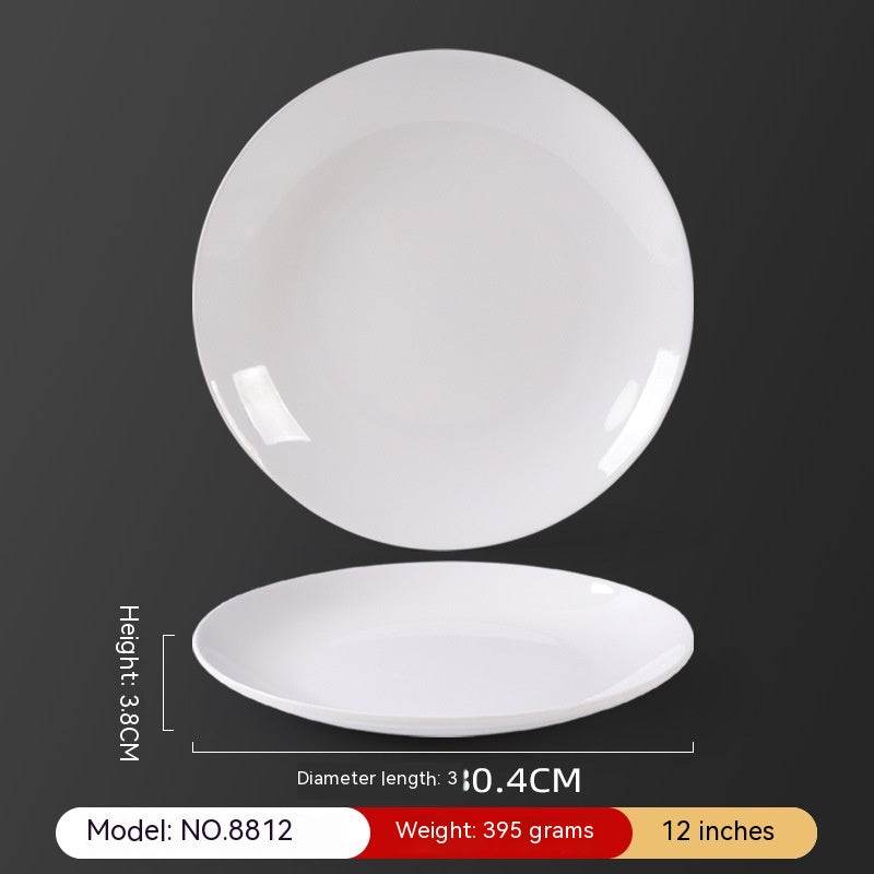 Melamine White Disc Restaurant For Restaurant And Commercial Use - Mubimart
