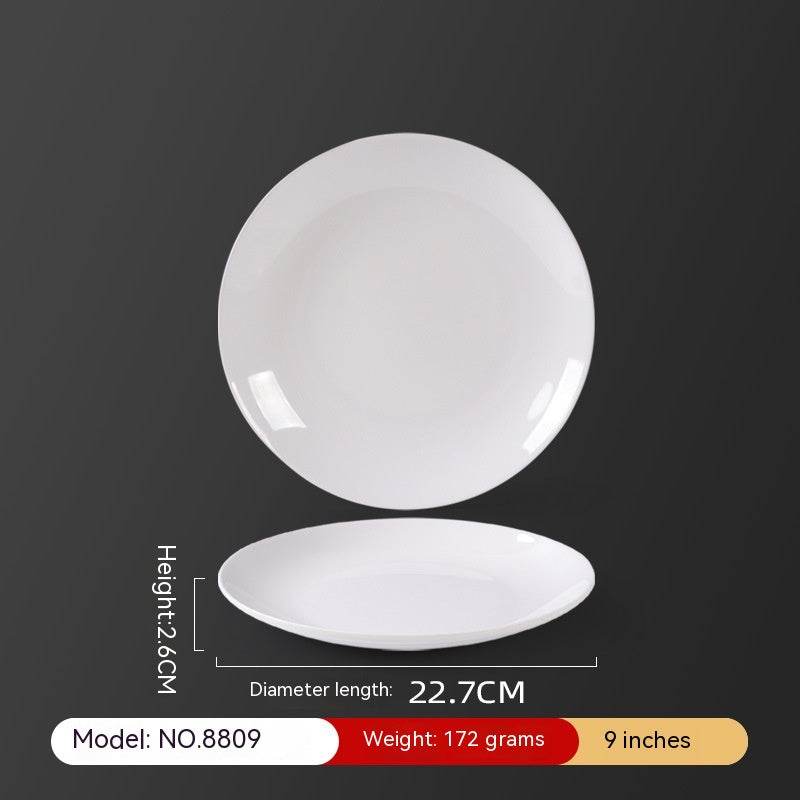 Melamine White Disc Restaurant For Restaurant And Commercial Use - Mubimart