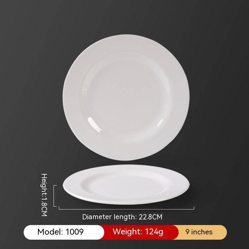 Melamine White Disc Restaurant For Restaurant And Commercial Use - Mubimart