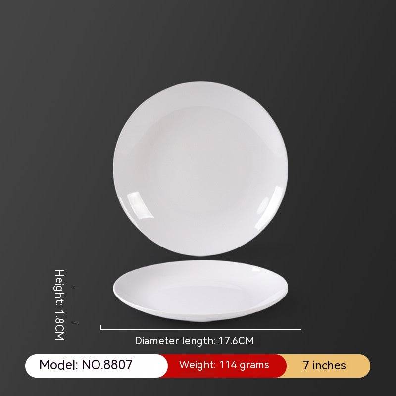 Melamine White Disc Restaurant For Restaurant And Commercial Use - Mubimart