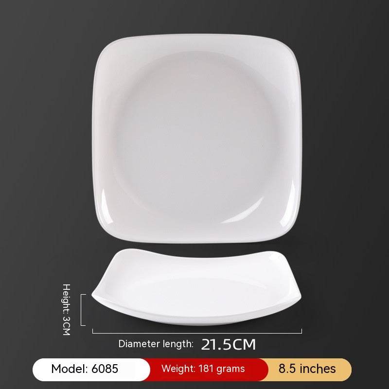 Melamine White Disc Restaurant For Restaurant And Commercial Use - Mubimart