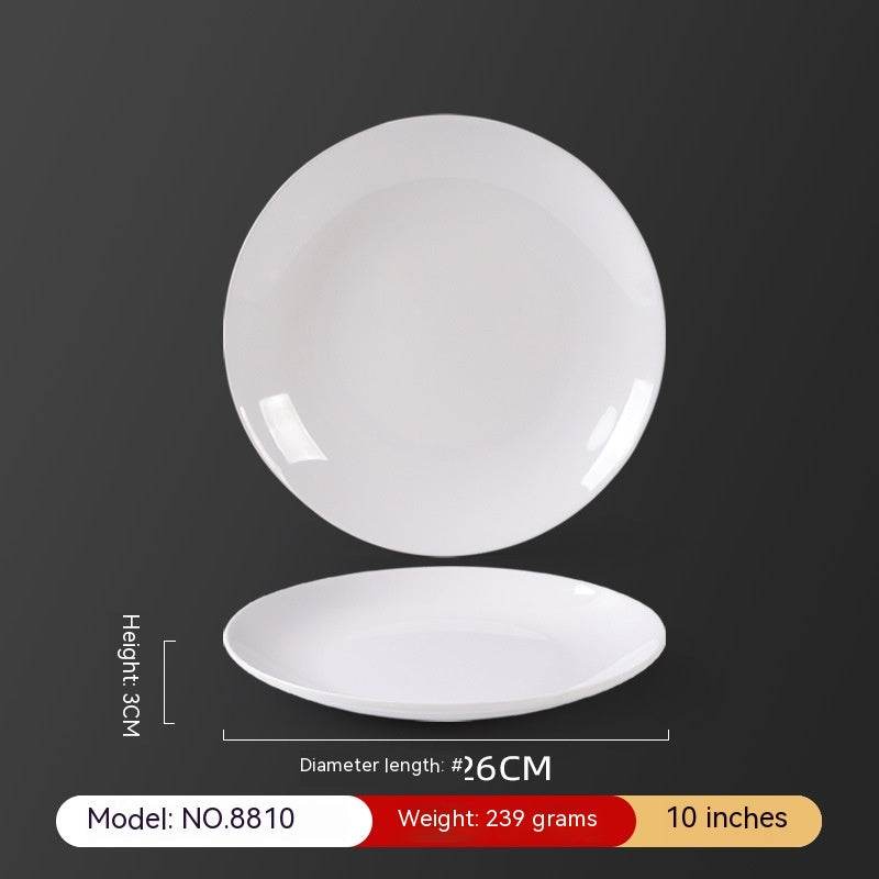 Melamine White Disc Restaurant For Restaurant And Commercial Use - Mubimart