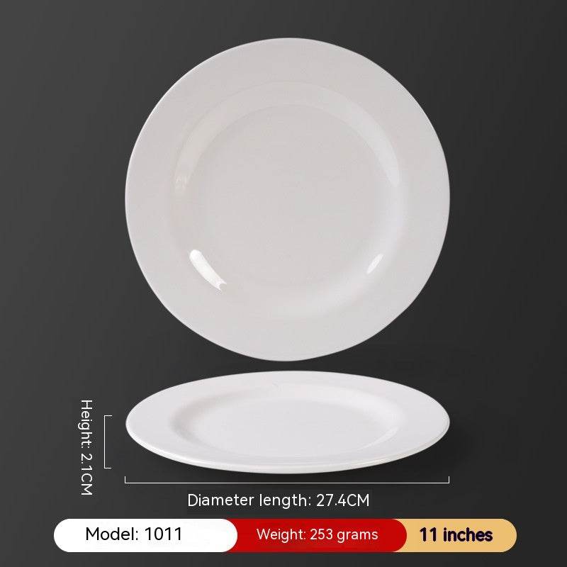 Melamine White Disc Restaurant For Restaurant And Commercial Use - Mubimart