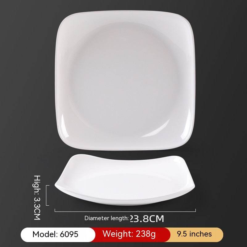 Melamine White Disc Restaurant For Restaurant And Commercial Use - Mubimart