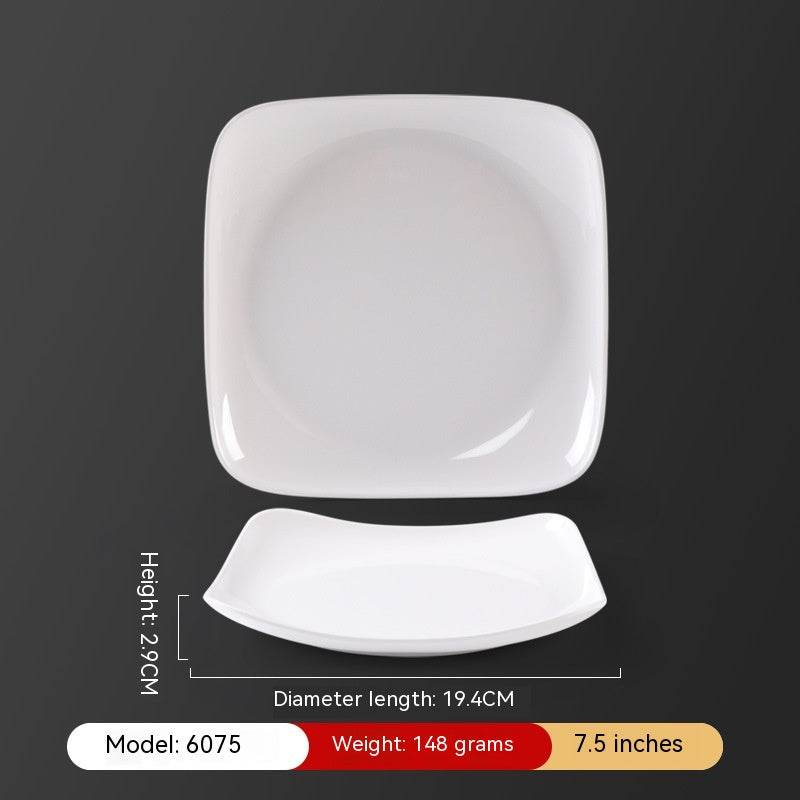 Melamine White Disc Restaurant For Restaurant And Commercial Use - Mubimart
