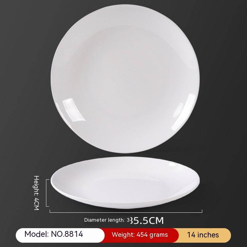 Melamine White Disc Restaurant For Restaurant And Commercial Use - Mubimart