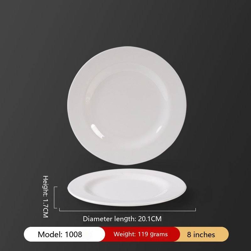 Melamine White Disc Restaurant For Restaurant And Commercial Use - Mubimart