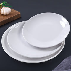 Melamine White Disc Restaurant For Restaurant And Commercial Use - Mubimart -  