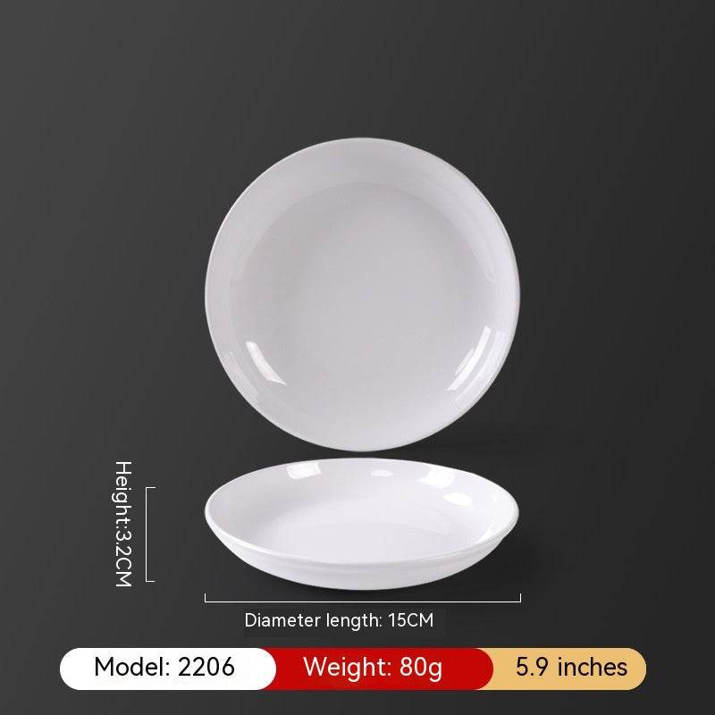 Melamine White Disc Restaurant For Restaurant And Commercial Use - Mubimart