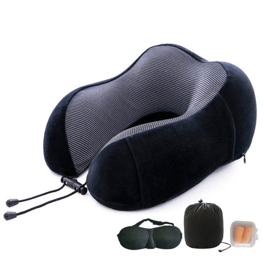 Memory Foam U-shaped Pillow Travel Cervical Pillow - Mubimart