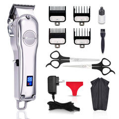 Men Hair Trimmer 3 in 1 IPX7 Waterproof Beard Trimmer Grooming Kit Cordless Hair Clipper for Women & Children LED Display USB Rechargeable Amazon Banned - Mubimart - Beard Trimming Kit 