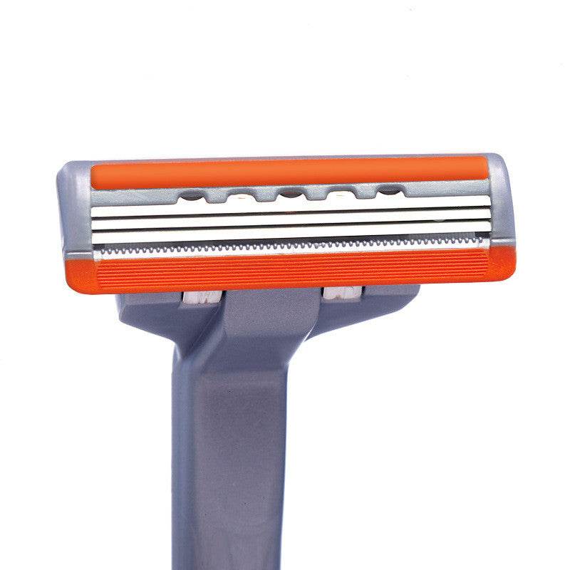 Men Manual Razor 3 Layer Blade Black - Mubimart