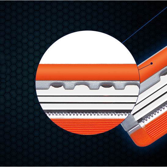 Men Manual Razor 3 Layer Blade Black - Mubimart