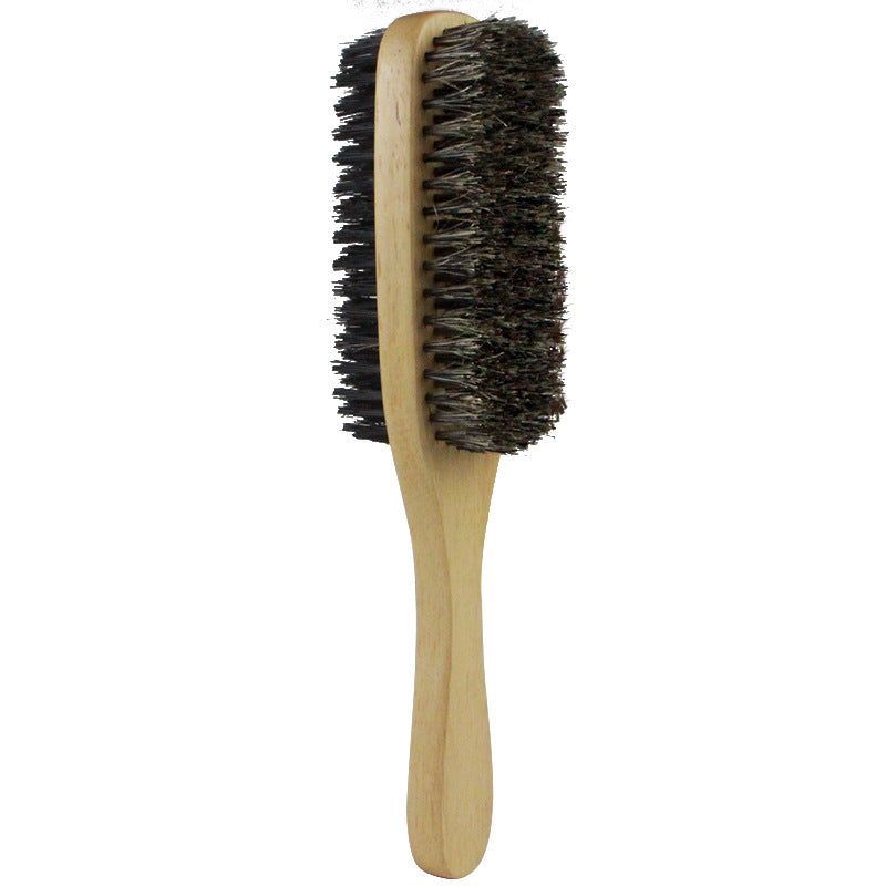 Men's Beard Brush Double-sided Facial Hair Brush Shaving Com - Mubimart - Beard Brush 