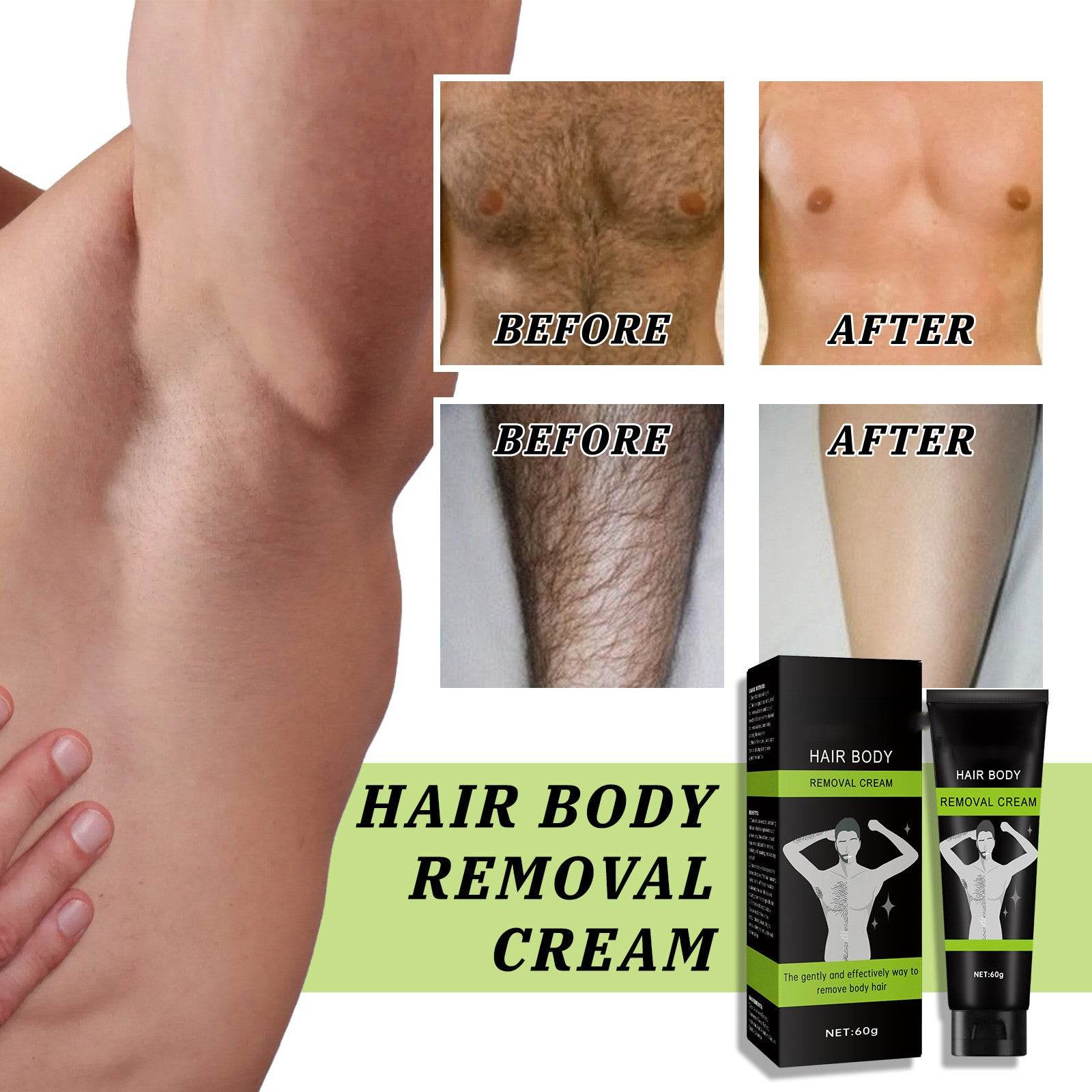 Men's Body Depilatory Cream Clean Hair Removal Armpit - Mubimart