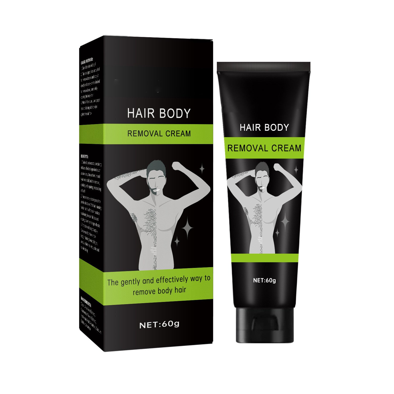 Men's Body Depilatory Cream Clean Hair Removal Armpit - Mubimart -  