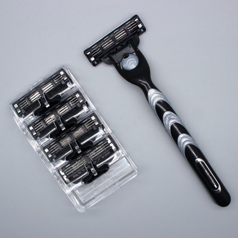 Men's Manual Three Wind Speed 3 Razor Blade Shaver - Mubimart -  