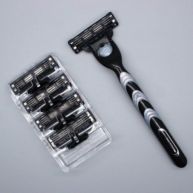 Men's Manual Three Wind Speed 3 Razor Blade Shaver - Mubimart