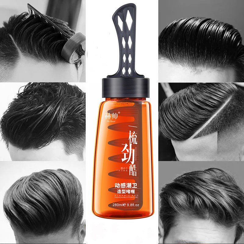 Men's Oil Head Hair Gel Pomade Hair-styling Gel Comb - Mubimart -  