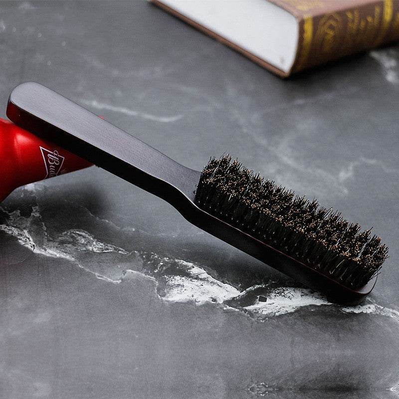 Men's oil head brush and beard styling comb - Mubimart