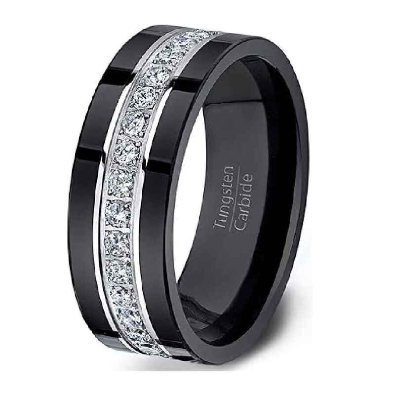 Men Black Wedding ring