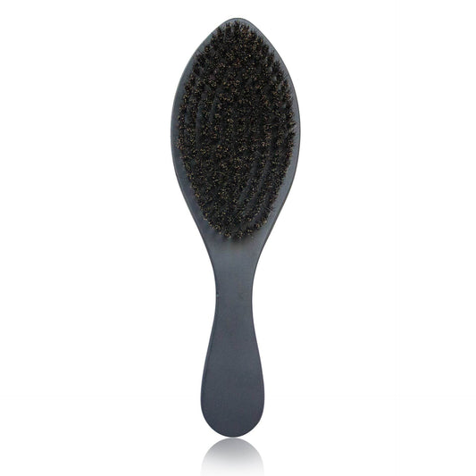 Mens Hair Straightening Beard Beech Wood Handle Oil Head Brush - Mubimart