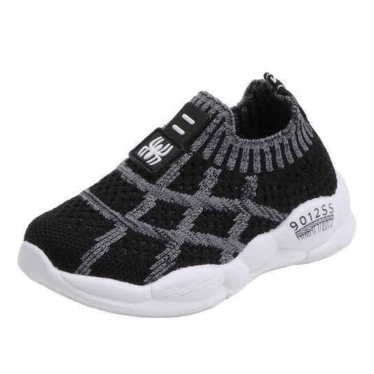 Mesh Sneakers Korean Style Boys And Girls Fly-knit Casual Shoes - Mubimart