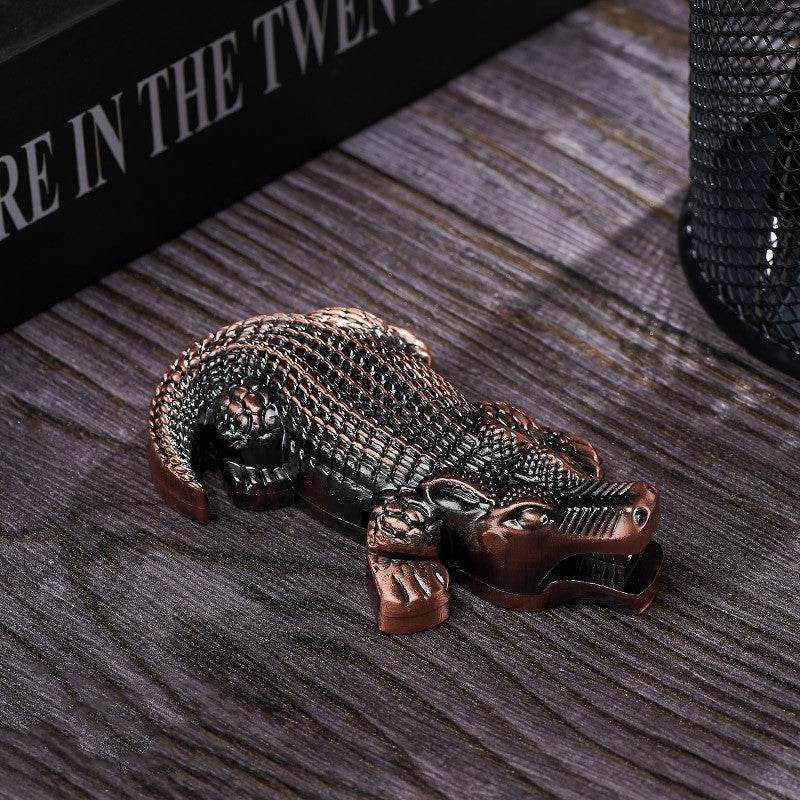 Metal Creative Lighter Personalized Butane Inflatable Lighter Crocodile Shaped Windproof Lighter Cigarette Accessories - Mubimart