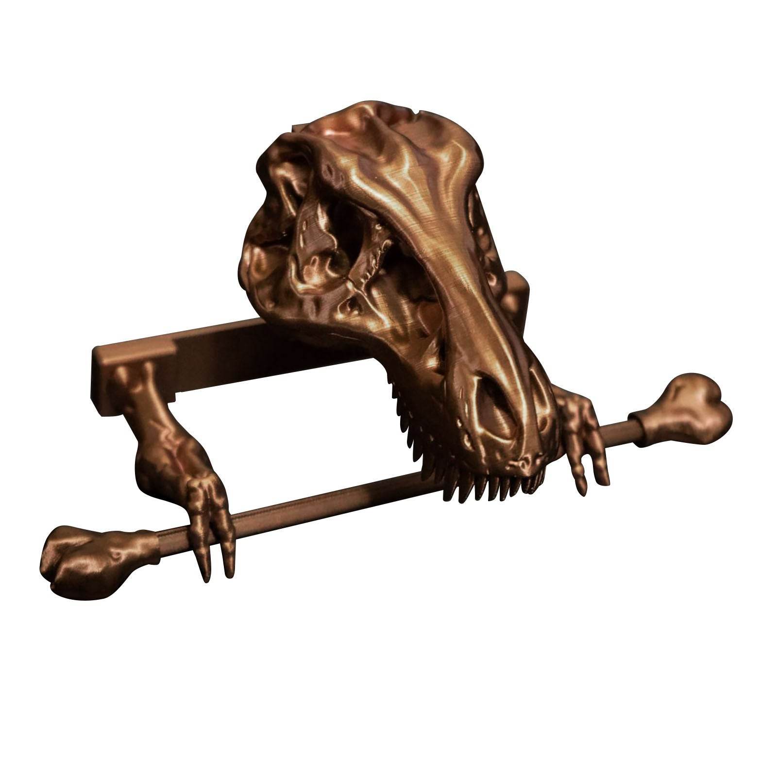 Metal Dinosaur Tissue Holder Toilet Paper Holder Towel Rack For Kitchen Decor Bathroom Paper Towel Household Accessories - Mubimart