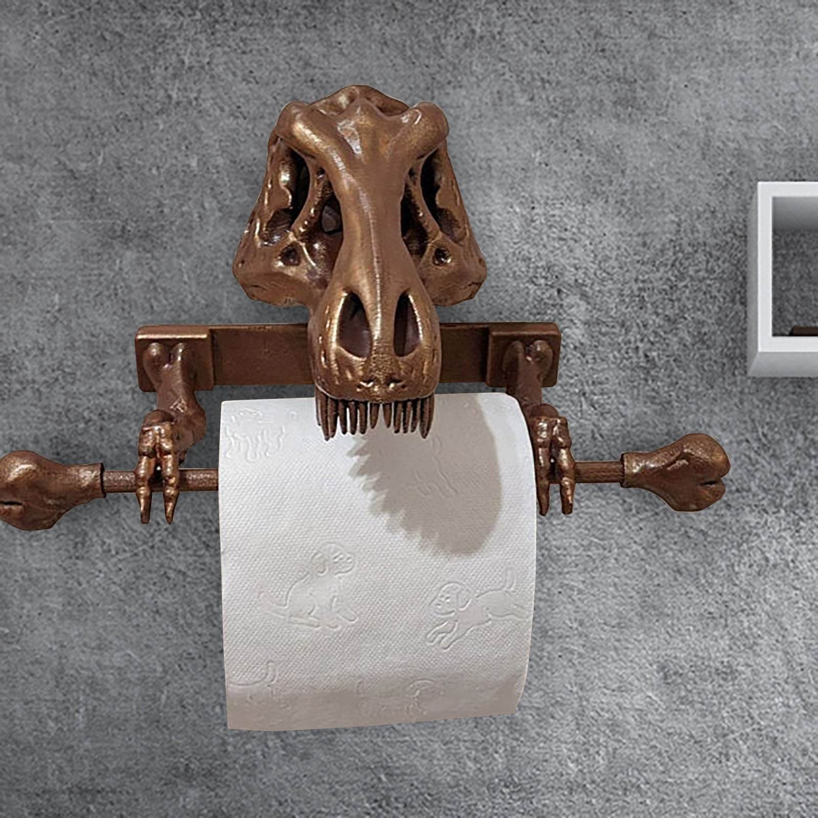 Metal Dinosaur Tissue Holder Toilet Paper Holder Towel Rack For Kitchen Decor Bathroom Paper Towel Household Accessories - Mubimart