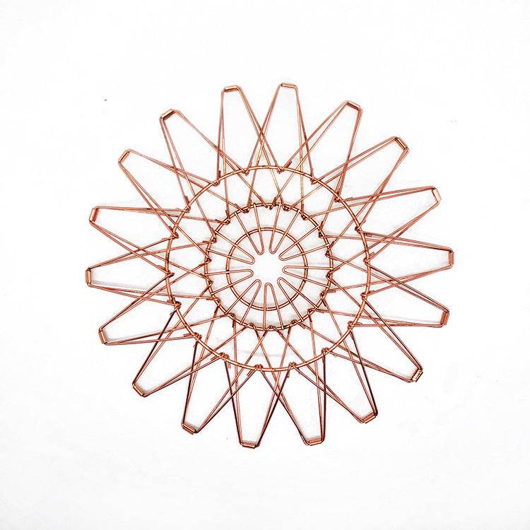 Metal Fruit Tray Storage Basket Foldable Variety Drainage Basket - Mubimart