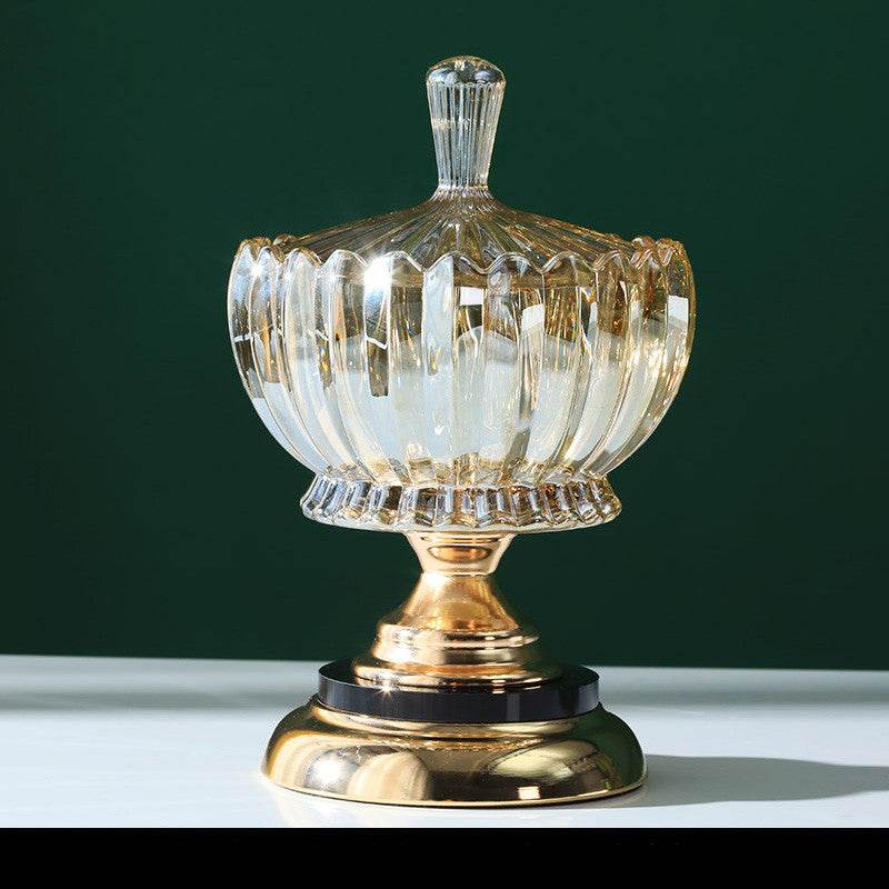 Metal Glass Candy Jar Storage Jar Storage Jar Decoration - Mubimart