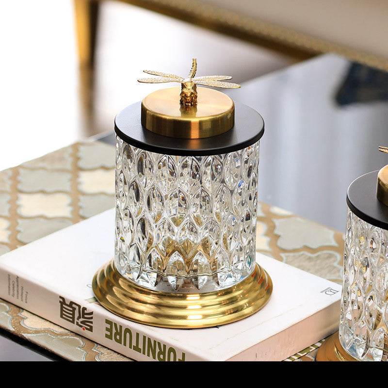 Metal Glass Candy Jar Storage Jar Storage Jar Decoration - Mubimart