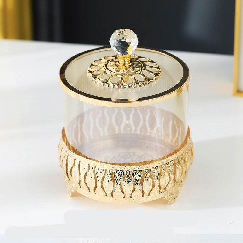 Metal Glass Candy Jar Storage Jar Storage Jar Decoration - Mubimart