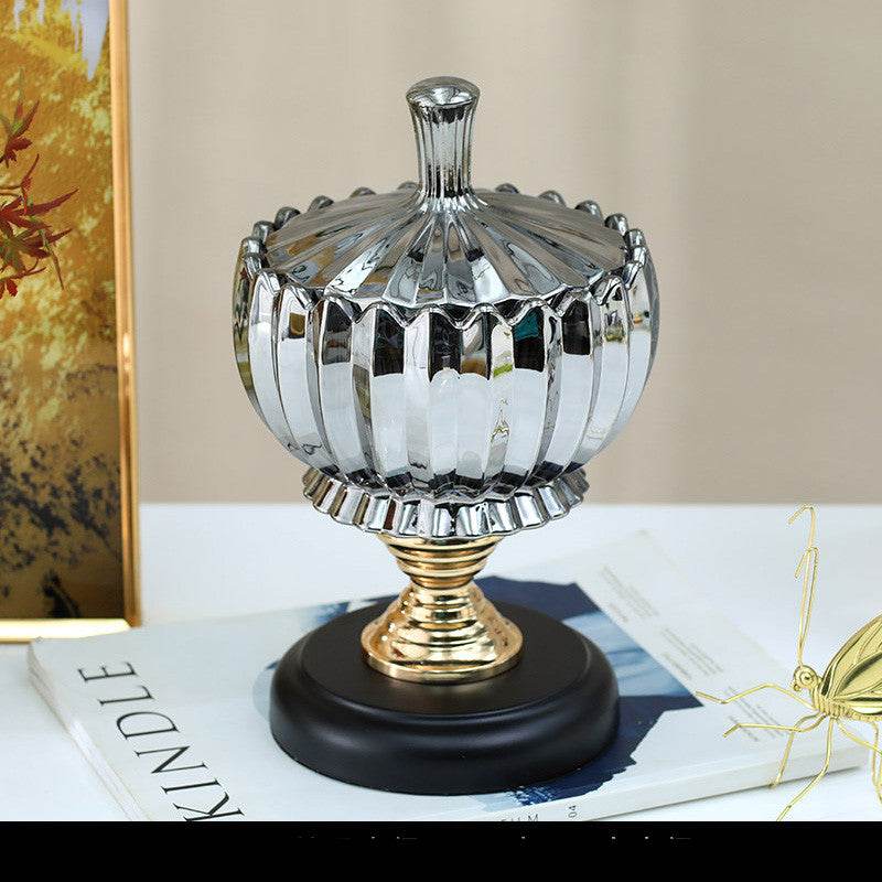 Metal Glass Candy Jar Storage Jar Storage Jar Decoration - Mubimart