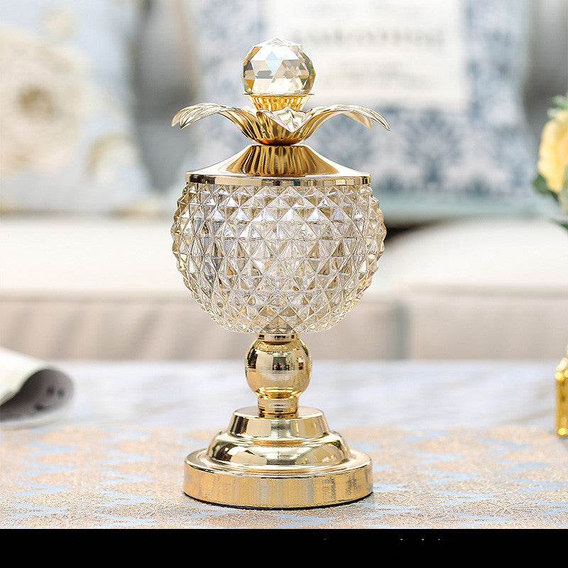 Metal Glass Candy Jar Storage Jar Storage Jar Decoration - Mubimart
