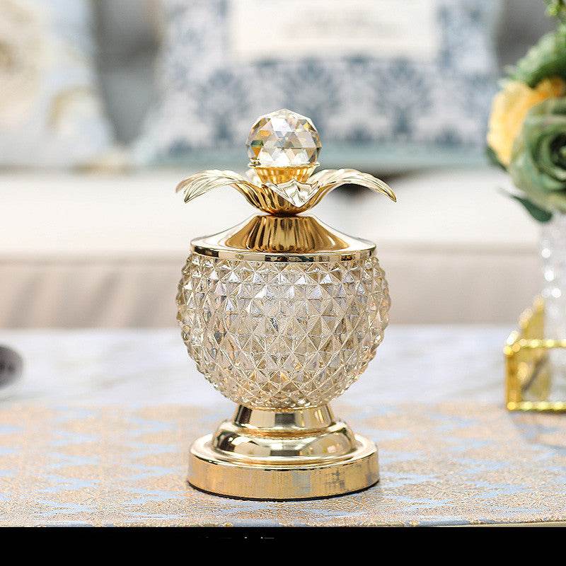 Metal Glass Candy Jar Storage Jar Storage Jar Decoration - Mubimart