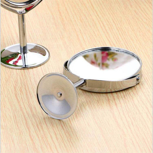 Metal Small Mirror, Desktop Mirror, Double-sided Makeup Mirror - Mubimart