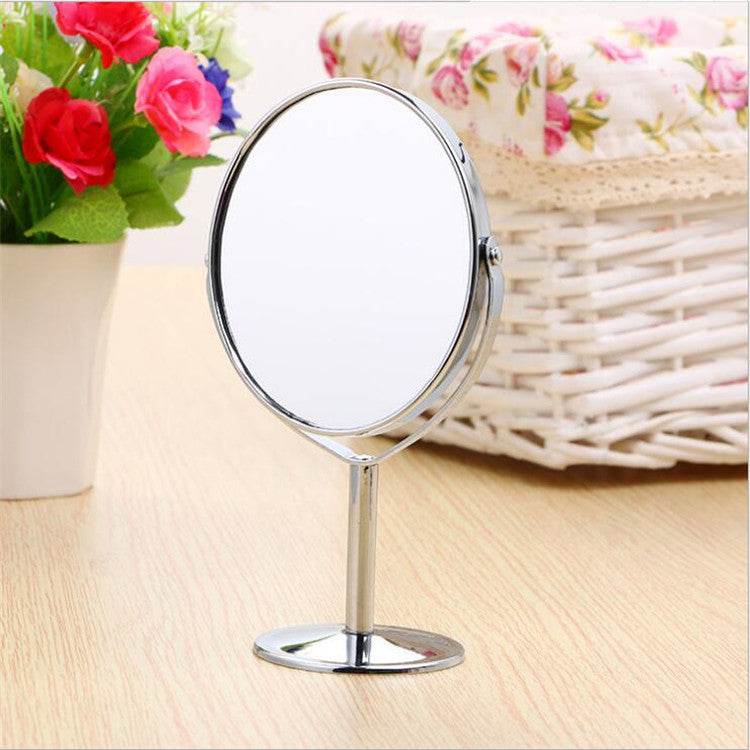 Metal Small Mirror, Desktop Mirror, Double-sided Makeup Mirror - Mubimart