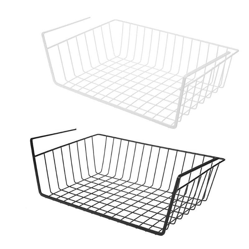 Metal Wrought Iron Home Storage Organizing Basket - Mubimart