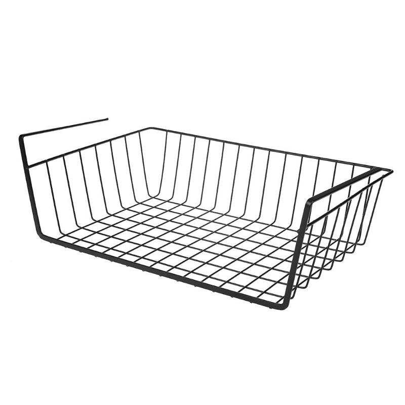 Metal Wrought Iron Home Storage Organizing Basket - Mubimart