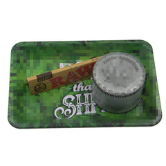 Metal cigarette tray 18cm small leaf tray tinplate cigarette tray - Mubimart -  