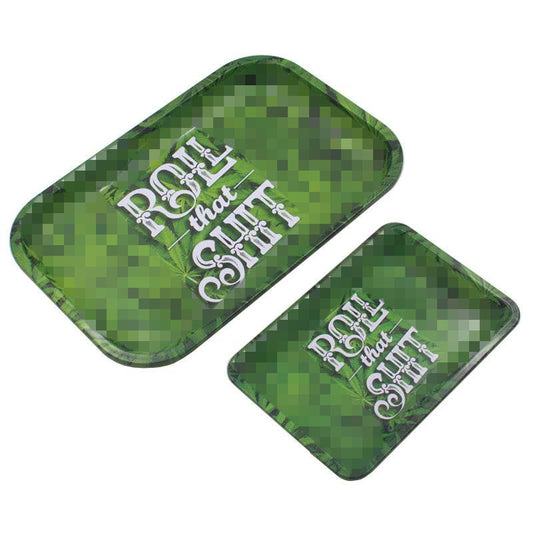 Metal cigarette tray 18cm small leaf tray tinplate cigarette tray - Mubimart