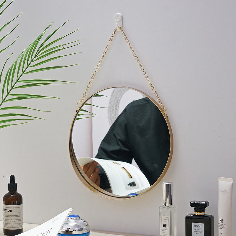 Metal wrought iron bathroom wall mirror - Mubimart -  