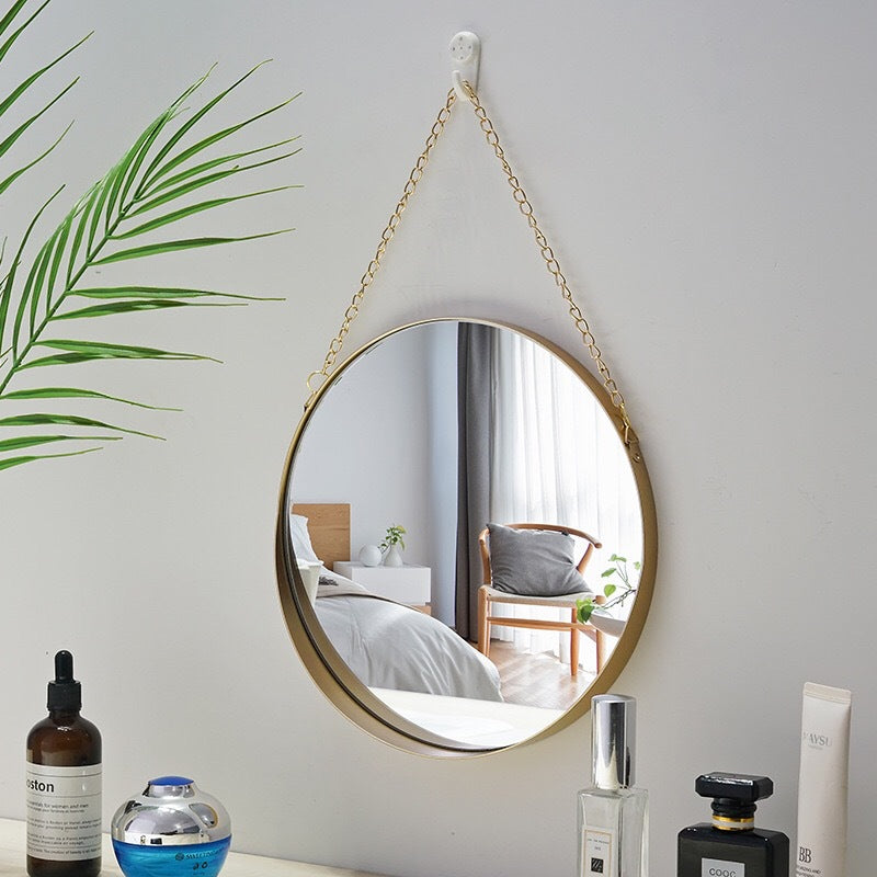 Metal wrought iron bathroom wall mirror - Mubimart -  