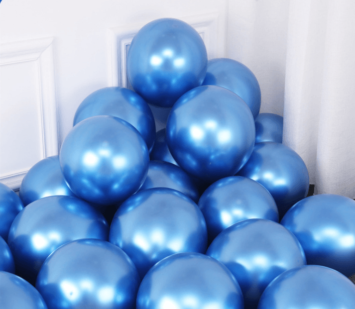 Metallic Gold White Pearl Balloons Baby Shower Wedding Birthday Party Navy Blue Gold Confetti Ballon Decor Kid - Mubimart