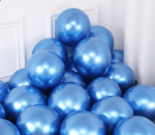 Metallic Gold White Pearl Balloons Baby Shower Wedding Birthday Party Navy Blue Gold Confetti Ballon Decor Kid - Mubimart