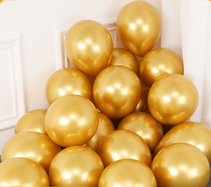 Metallic Gold White Pearl Balloons Baby Shower Wedding Birthday Party Navy Blue Gold Confetti Ballon Decor Kid - Mubimart